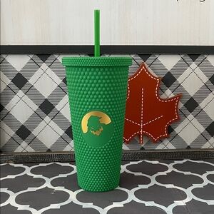 Green Reptile Tumbler with Gold Accent Oogie boogie nightmare before Christmas